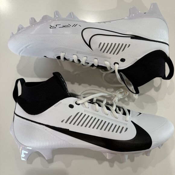 NIKE Vapor Edge Pro 360 2 Carbon FF Football Cleats Mens 11.5 White Black Team main image 7